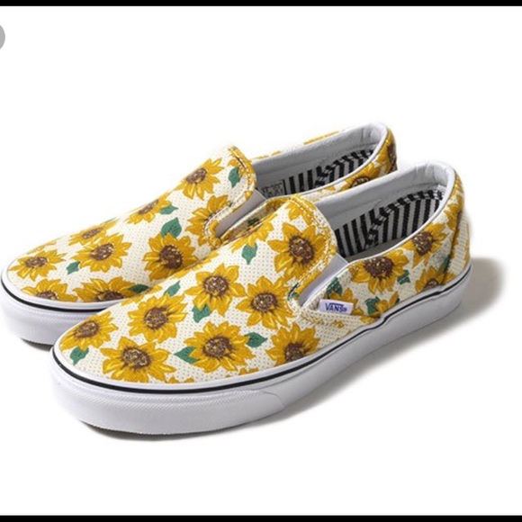 sunflower slip on vans